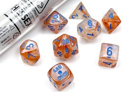 Borealis® Polyhedral Rose Gold/light blue Luminary™ 7-Die Set (Online Only)