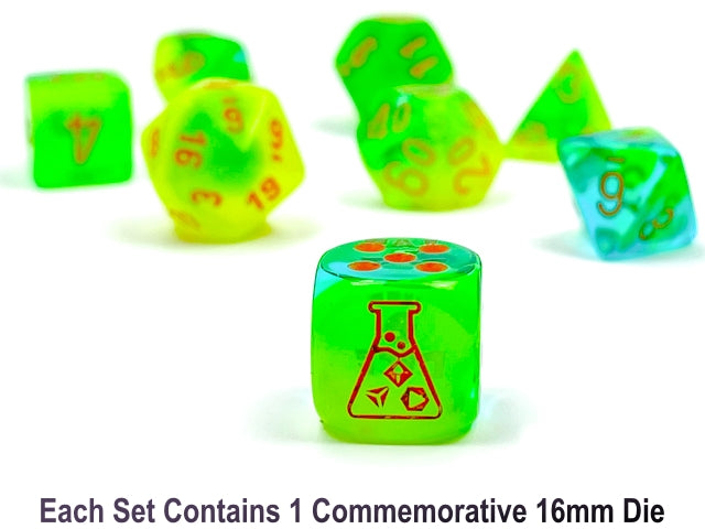 Gemini® Polyhedral Plasma Green-Teal/orange Luminary™ 7-Die Set (Online Only)