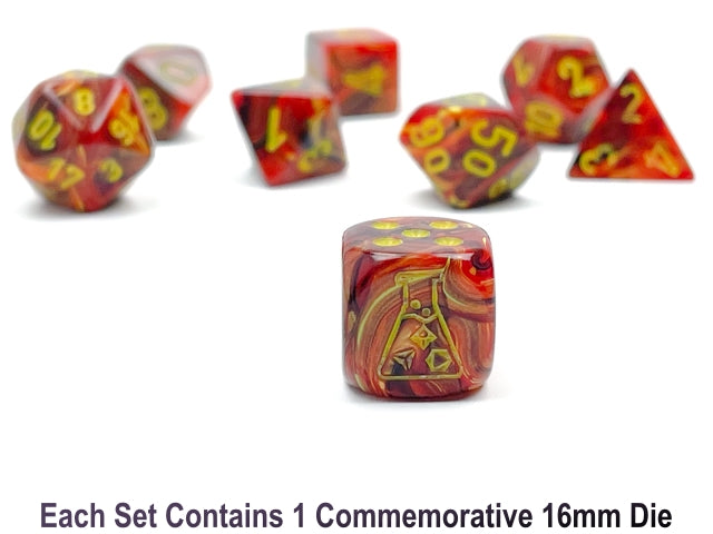 Vortex® Polyhedral Underworld/yellow 7-Die Set (Online Only)