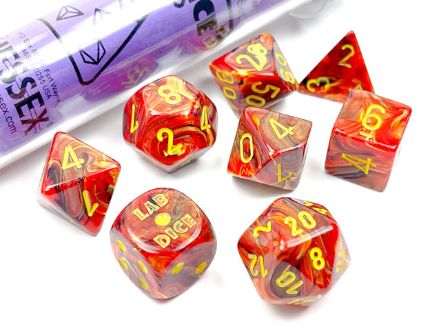 Vortex® Polyhedral Underworld/yellow 7-Die Set (Online Only)