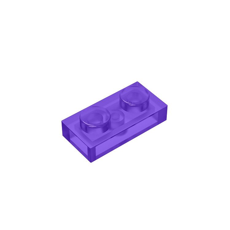 1x2 Transparent Plate Brick 3023 - Quantity of 50 – Choose Color – LEGO® Compatible Bulk Lot (ONLINE ORDER ONLY)