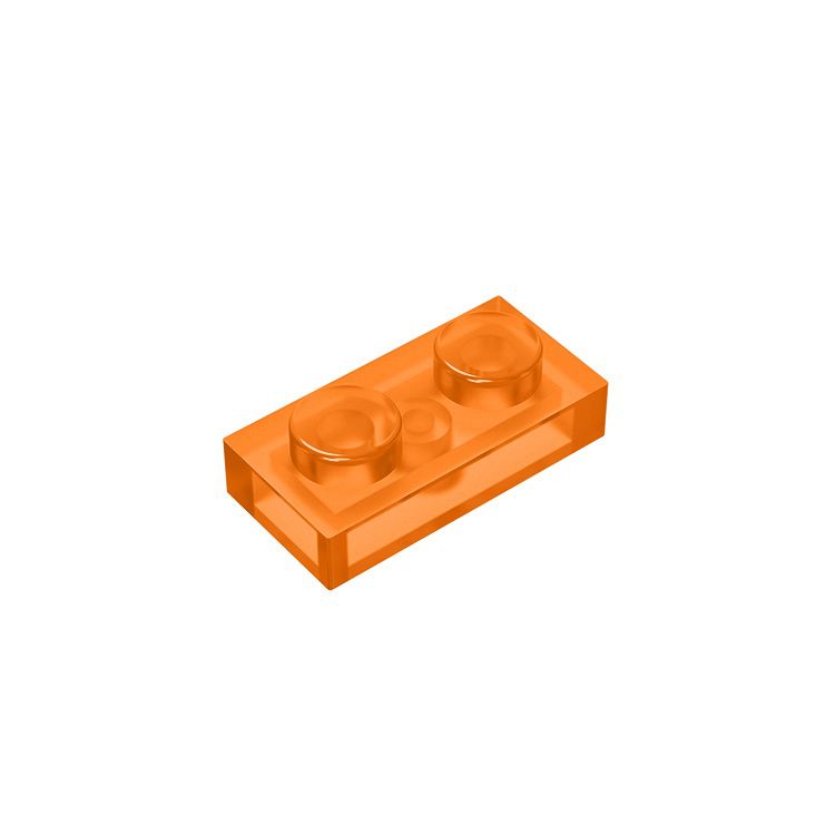 1x2 Transparent Plate Brick 3023 - Quantity of 50 – Choose Color – LEGO® Compatible Bulk Lot (ONLINE ORDER ONLY)