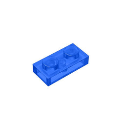 1x2 Transparent Plate Brick 3023 - Quantity of 50 – Choose Color – LEGO® Compatible Bulk Lot (ONLINE ORDER ONLY)