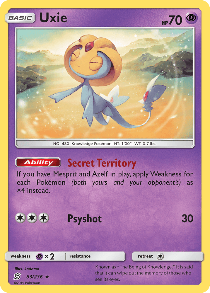 Uxie (83/236) [Sun & Moon: Unified Minds] (Online Only)