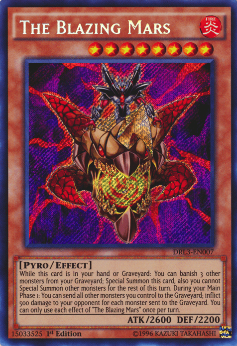 The Blazing Mars [DRL3-EN007] Secret Rare (ONLINE ORDER ONLY)
