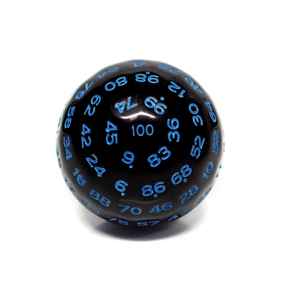D100-Black Opaque w/Blue Numbers (Online Only)