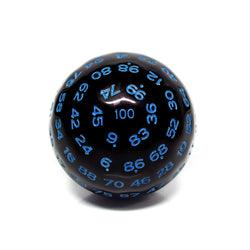 D100-Black Opaque w/Blue Numbers (Online Only)