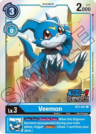 Veemon [BT2-021] (DC-1 Grand Prix) [Release Special Booster Promos] (ONLINE ORDER ONLY)
