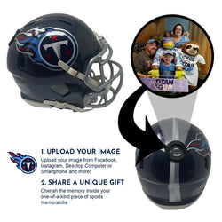 Tennessee Titans NFL Mini Helmet - Picture Inside (Online Order Only) (ONLINE ORDER ONLY)