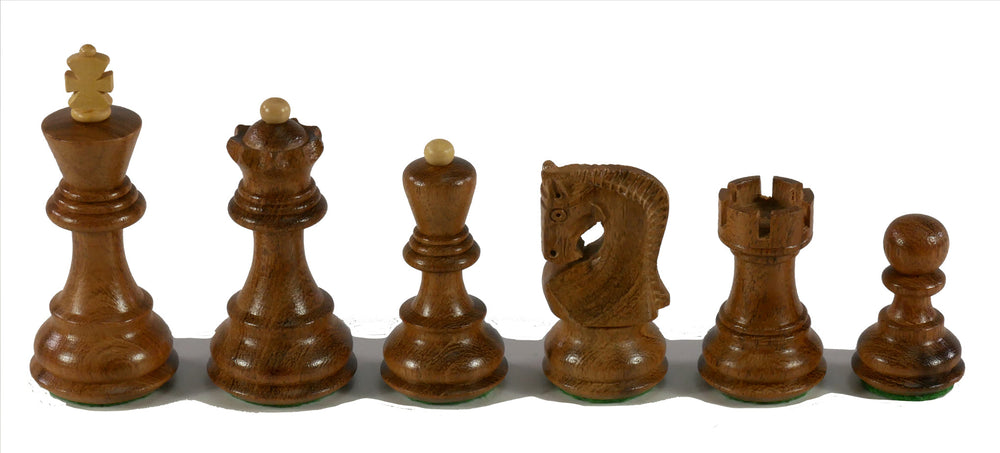 Chess Pieces - 3" Sheesham/Boxwood with Opposite Tops (ONLINE ORDER ONLY)