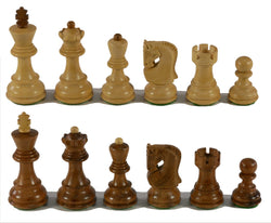 Chess Pieces - 3" Sheesham/Boxwood with Opposite Tops (ONLINE ORDER ONLY)