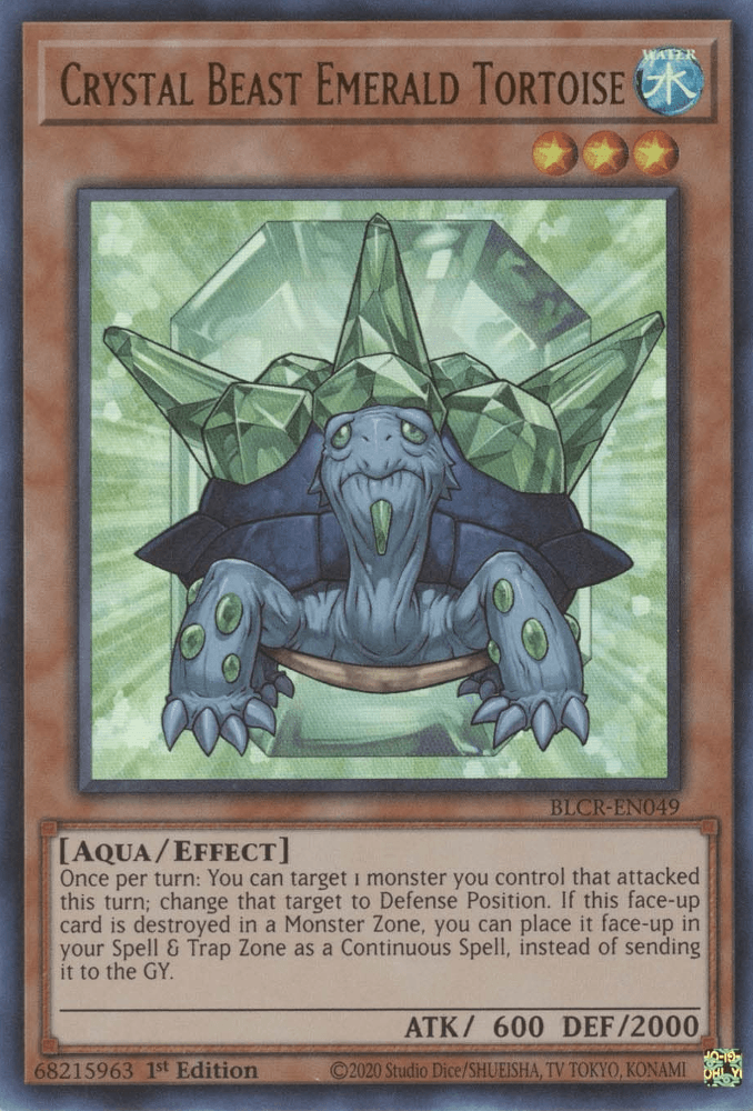 Crystal Beast Emerald Tortoise [BLCR-EN049] Ultra Rare (ONLINE ORDER ONLY)