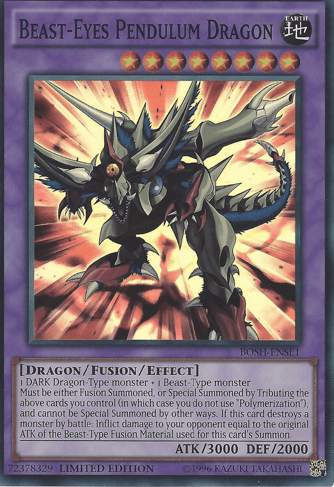 Beast-Eyes Pendulum Dragon [BOSH-ENSE1] Super Rare (ONLINE ORDER ONLY)