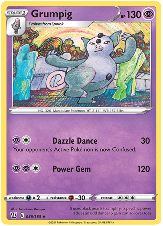 Grumpig (056/163) [Sword & Shield: Battle Styles] (Online Only)