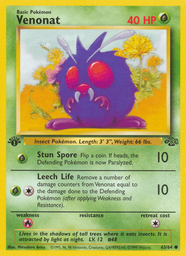Venonat (63/64) [Jungle 1st Edition] (Online Only)