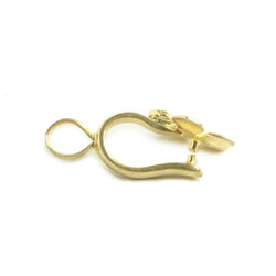 30x13mm Vermeil Forget Me Not Flower Pinch Bail 1 Finding (ONLINE ORDER ONLY)