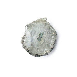 30x27mm Black Gold Leafed Solar Quartz Slice Focal Bead 1 piece (ONLINE ORDER ONLY)
