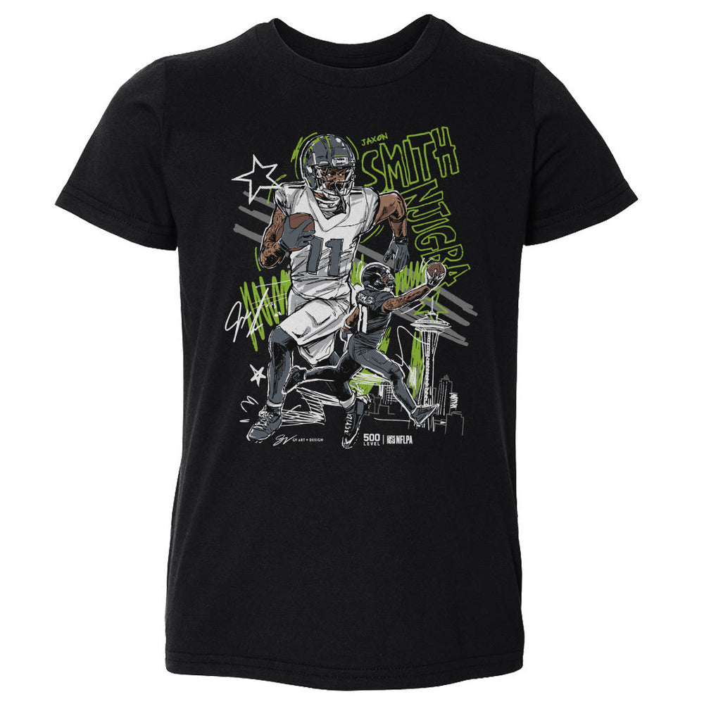 Jaxon Smith-Njigba Seattle Scribble WHT (ONLINE ORDER ONLY)