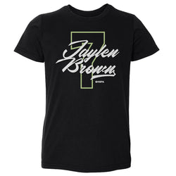 Jaylen Brown Boston Number Script WHT (ONLINE ORDER ONLY)