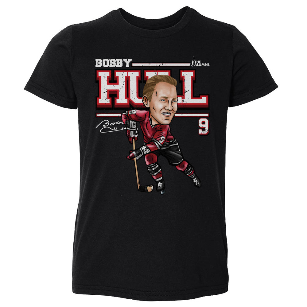 Bobby Hull Chicago Cartoon WHT