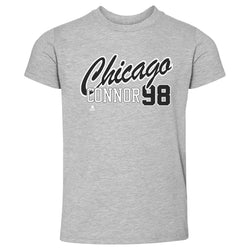 Connor Bedard Chicago Script 98 WHT