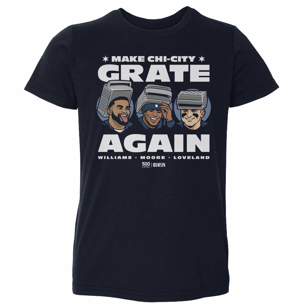 Caleb Williams Chicago Cheese Grater Heads WHT (ONLINE ORDER ONLY)