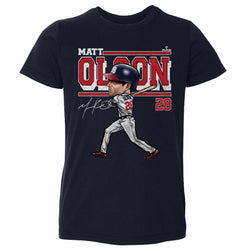 Matt Olson Atlanta Cartoon WHT (ONLINE ORDER ONLY)