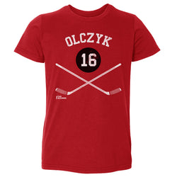 Eddie Olczyk Chicago 16 Sticks WHT