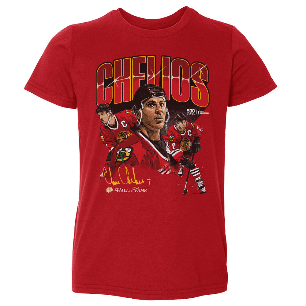 Chris Chelios Chicago Blackhawks Collage WHT (ONLINE ORDER ONLY)
