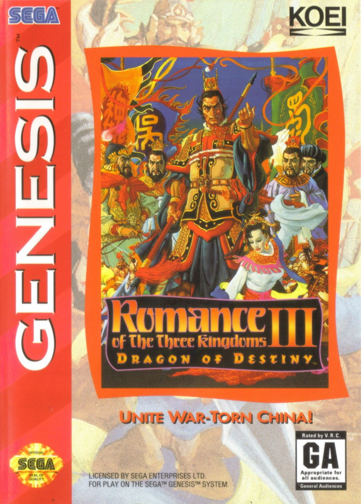 Romance of the Three Kingdoms III (Sega Genesis) (ONLINE ORDER ONLY)