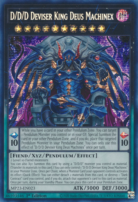 D/D/D Deviser King Deus Machinex [MP23-EN023] Prismatic Secret Rare (ONLINE ORDER ONLY)