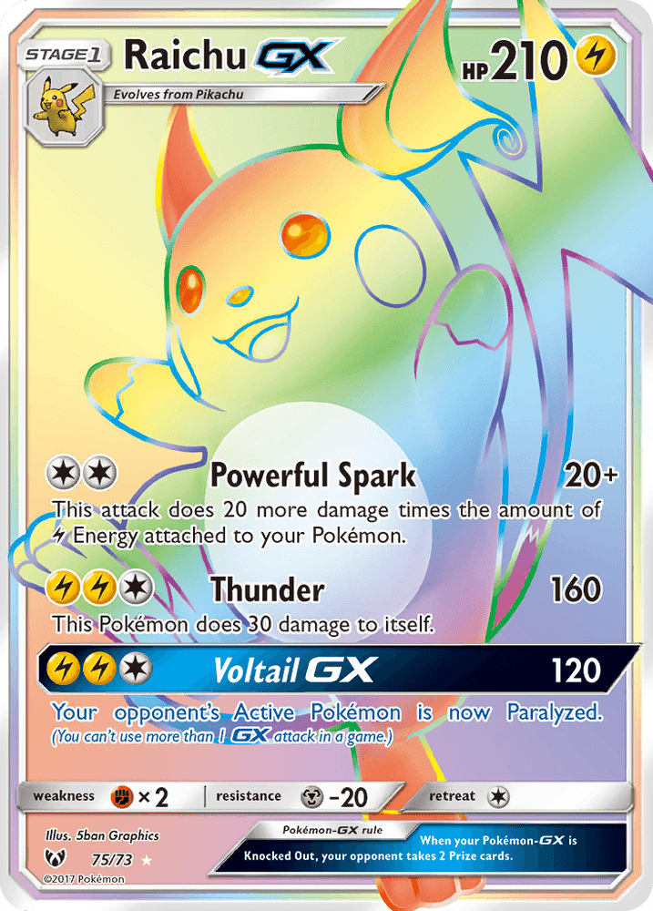 Raichu GX (75/73) [Sun & Moon: Shining Legends] (Online Only)