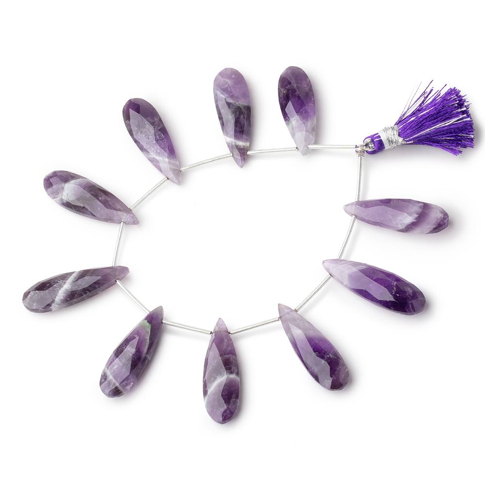 31x10mm Cape Amethyst Faceted Pear Beads 6 inch 9 pieces (ONLINE ORDER ONLY)