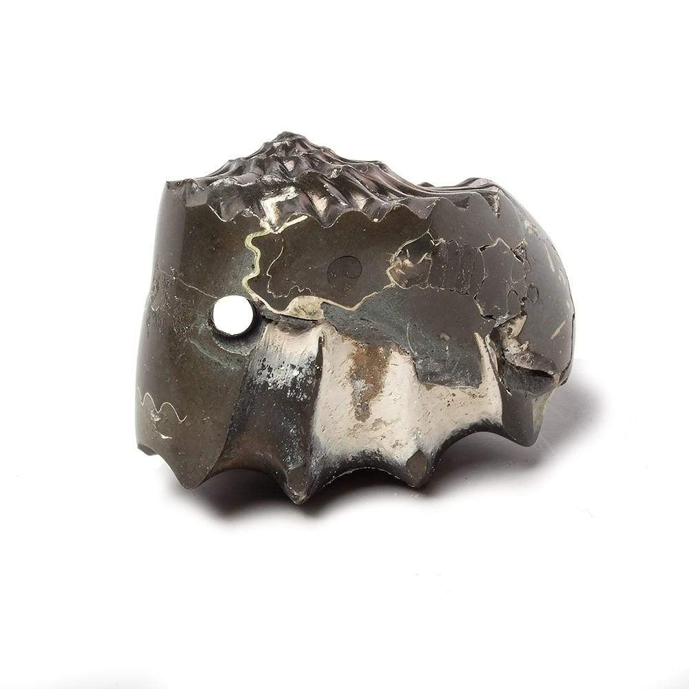 31x26mm Pyritized Ammonite  Fossil Focal Bead (ONLINE ORDER ONLY)