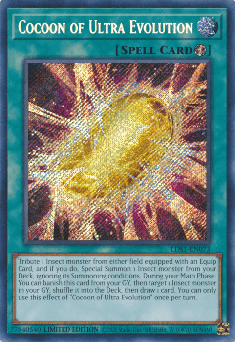 Cocoon of Ultra Evolution [LDS1-EN073] Secret Rare (ONLINE ORDER ONLY)