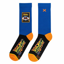Back to the Future "Patch" Men's Crew Sideways Socks (Size 8-12) (ONLINE ORDER ONLY)
