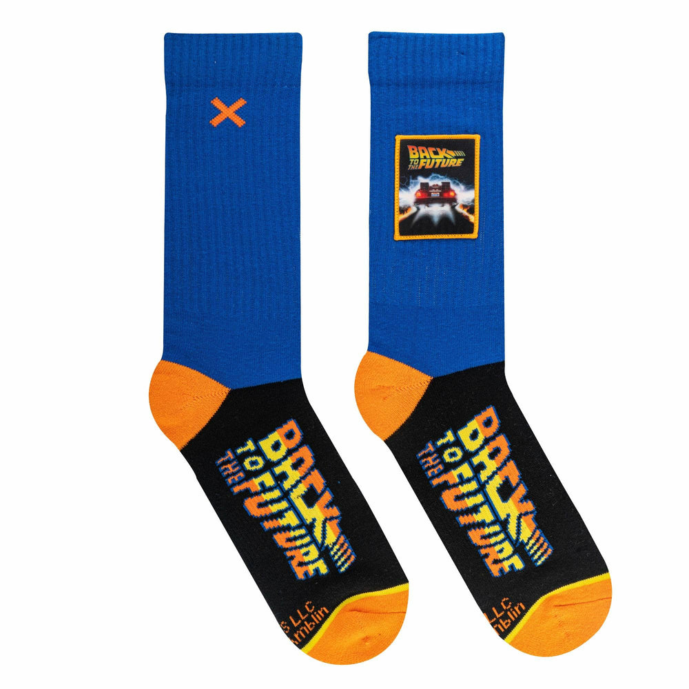 Back to the Future "Patch" Men's Crew Sideways Socks (Size 8-12) (ONLINE ORDER ONLY)
