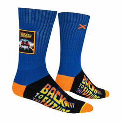 Back to the Future "Patch" Men's Crew Sideways Socks (Size 8-12) (ONLINE ORDER ONLY)