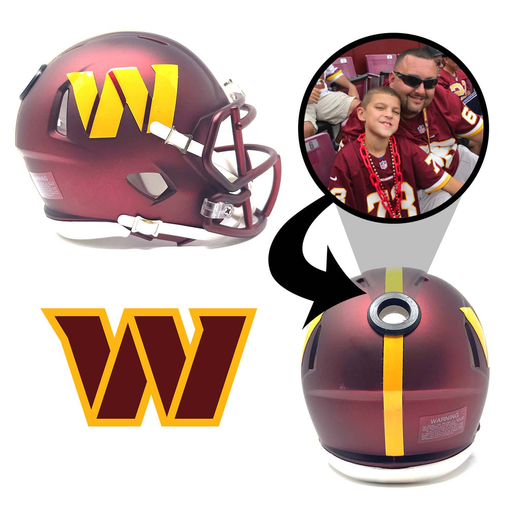 Washington Commanders NFL Mini Helmet - Picture Inside (Online Order Only) (ONLINE ORDER ONLY)