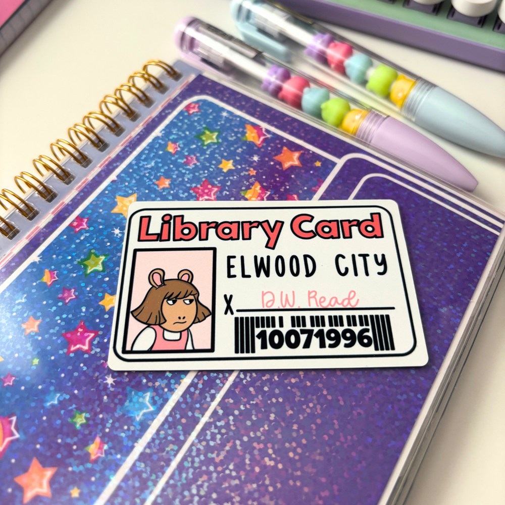 Miss Read's Library Card | Metal Book Card | Washi Card (ONLINE ORDER ONLY)