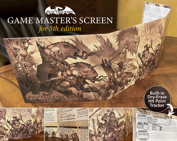 Stat Trackers - Game Master Screen - 5th Ed (ONLINE ORDER ONLY)