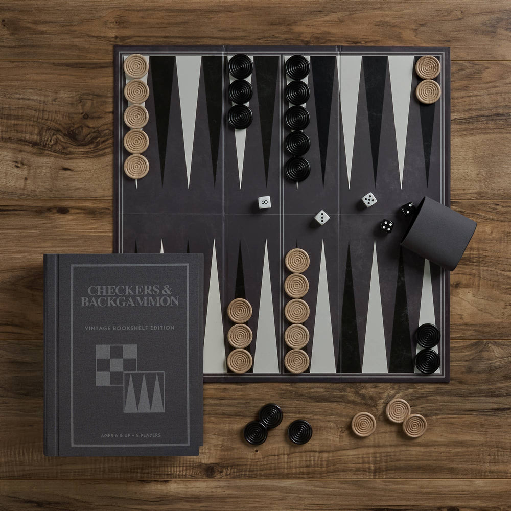 Checkers & Backgammon - Vintage Bookshelf Edition (ONLINE ORDER ONLY)