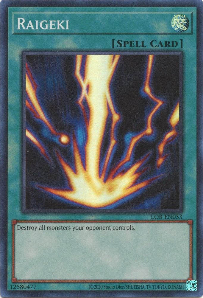 Raigeki (25th Anniversary) [LOB-EN053] Super Rare (ONLINE ORDER ONLY)
