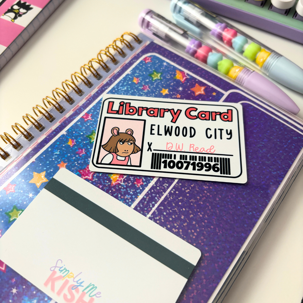 Miss Read's Library Card | Metal Book Card | Washi Card (ONLINE ORDER ONLY)