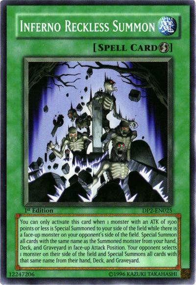 Inferno Reckless Summon [DP2-EN025] Super Rare (ONLINE ORDER ONLY)