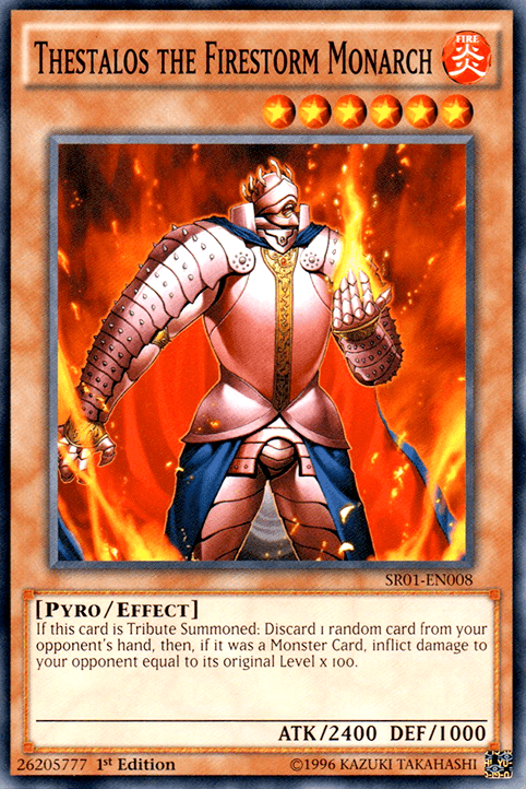Thestalos the Firestorm Monarch [SR01-EN008] Common (ONLINE ORDER ONLY)