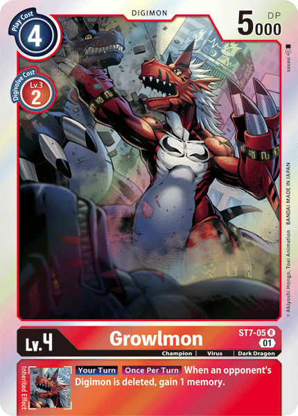 Growlmon [ST7-05] [Starter Deck: Gallantmon] (ONLINE ORDER ONLY)