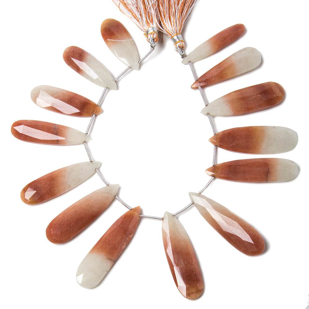33x11-46x12mm Bi-color Jasper faceted pear beads 3 inch 14 pieces (ONLINE ORDER ONLY)