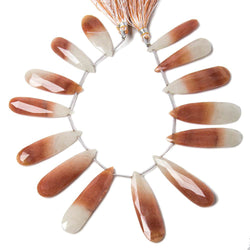 33x11-46x12mm Bi-color Jasper faceted pear beads 3 inch 14 pieces (ONLINE ORDER ONLY)