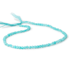 3.7mm Amazonite checkerboard calibrated faceted coins 12.5 inch 90 beads AAA